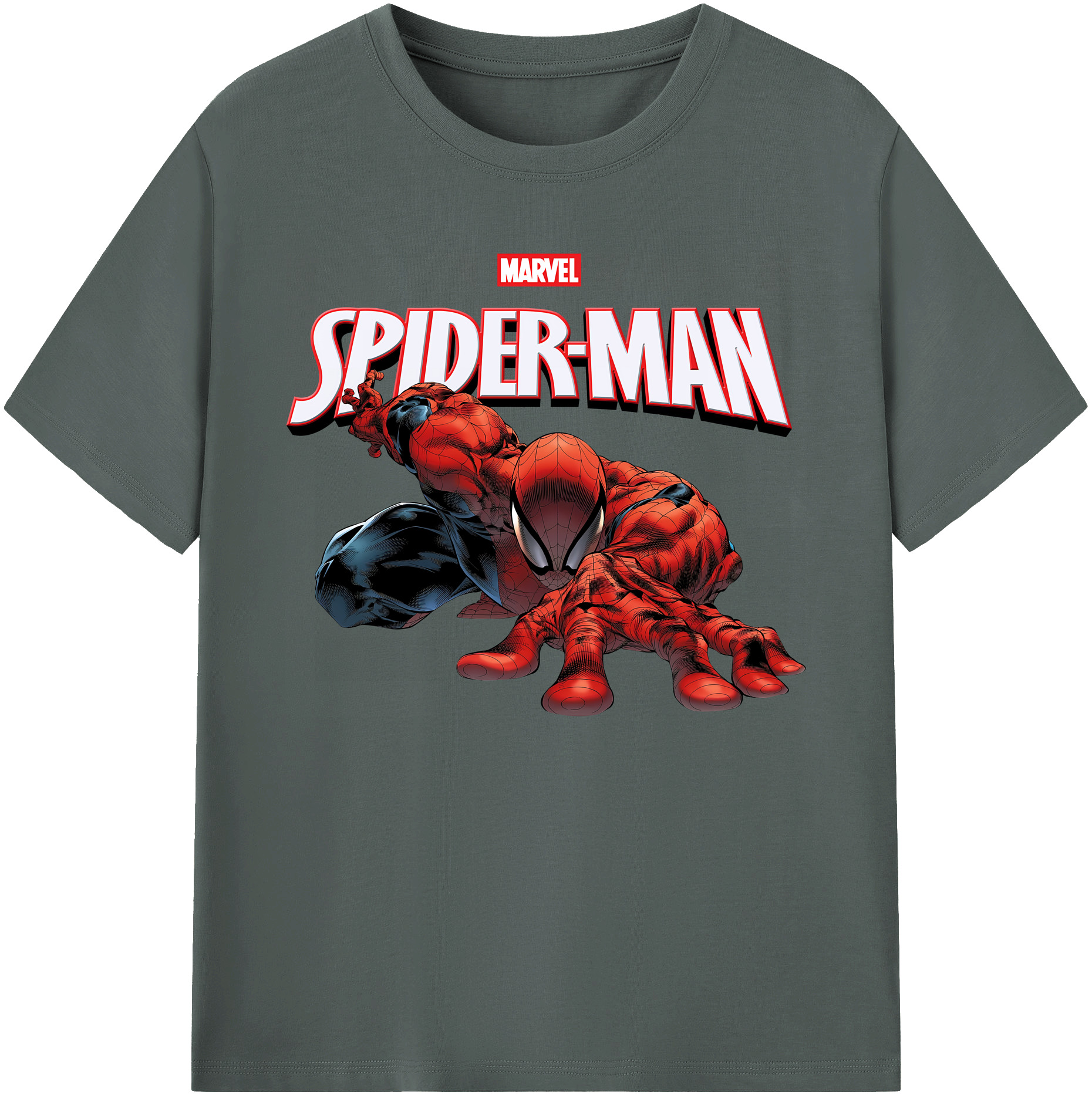 （画像用） Spider Man スパイダーマン 綿100％ メンズ半袖Tシャツ｜肌触りやわらか＆通気性